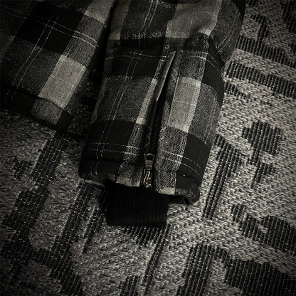 Midas Flannel Glitter Fur Puffer Down Jacket