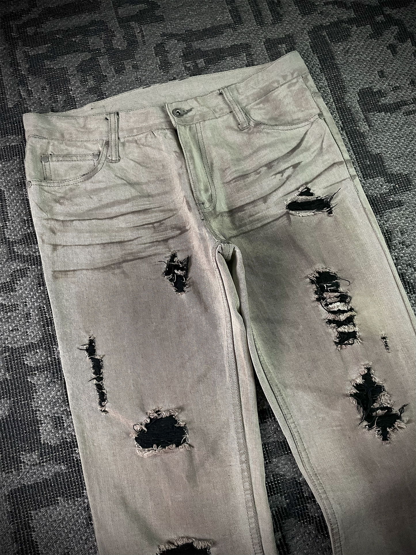 B Star Distressed Flared Pants