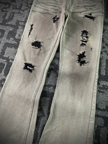 B Star Distressed Flared Pants