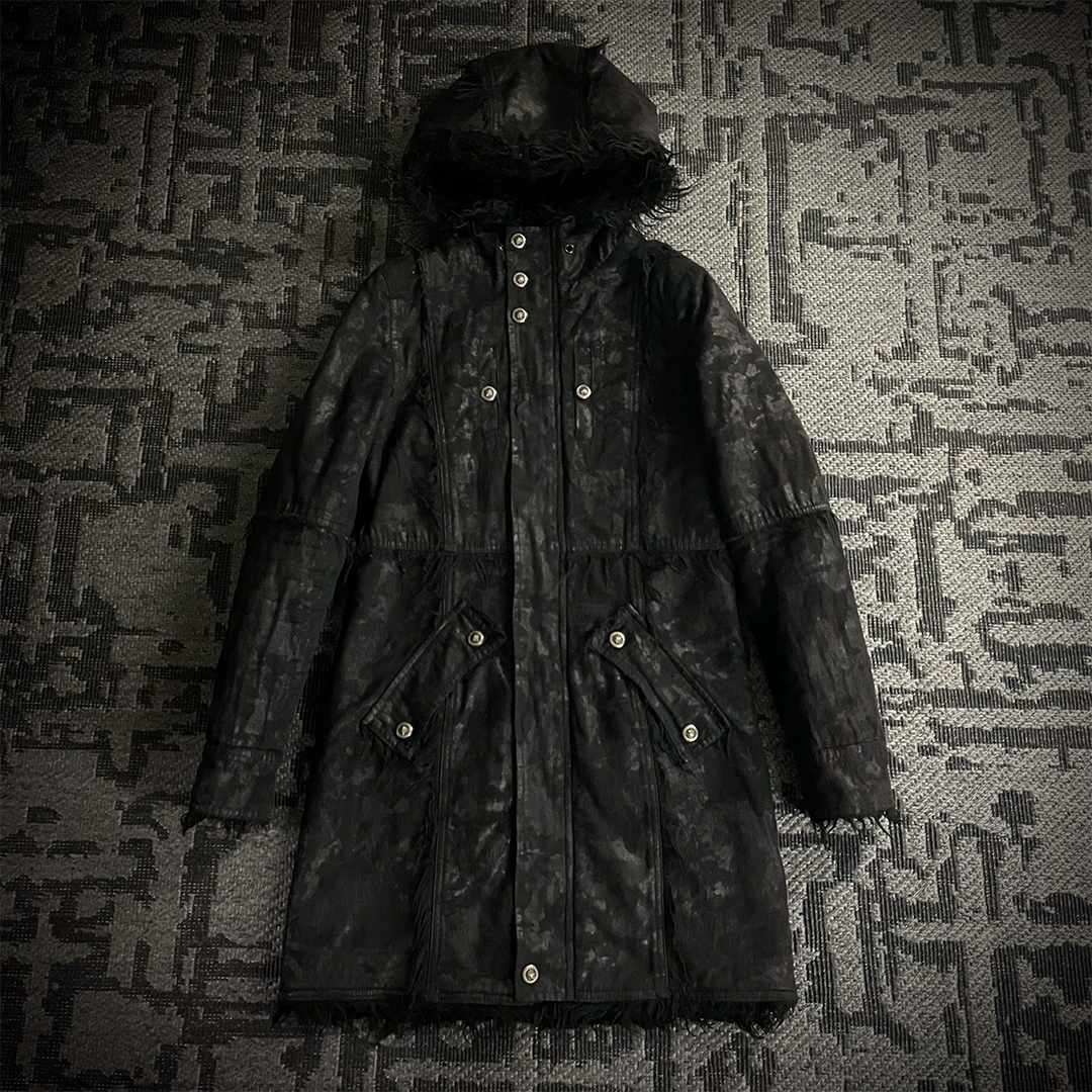 Midas Faux Fur Waxed Long Coat