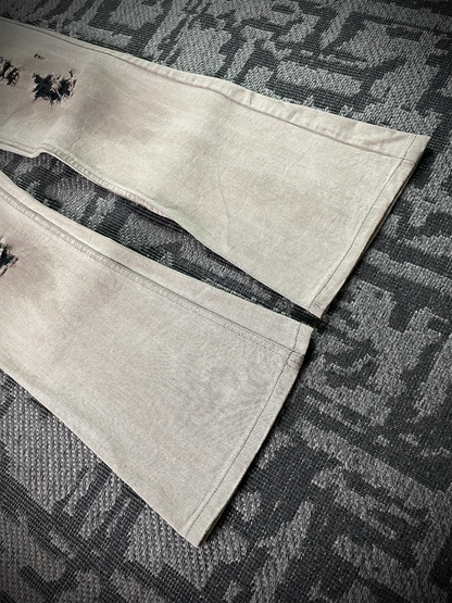 B Star Distressed Flared Pants