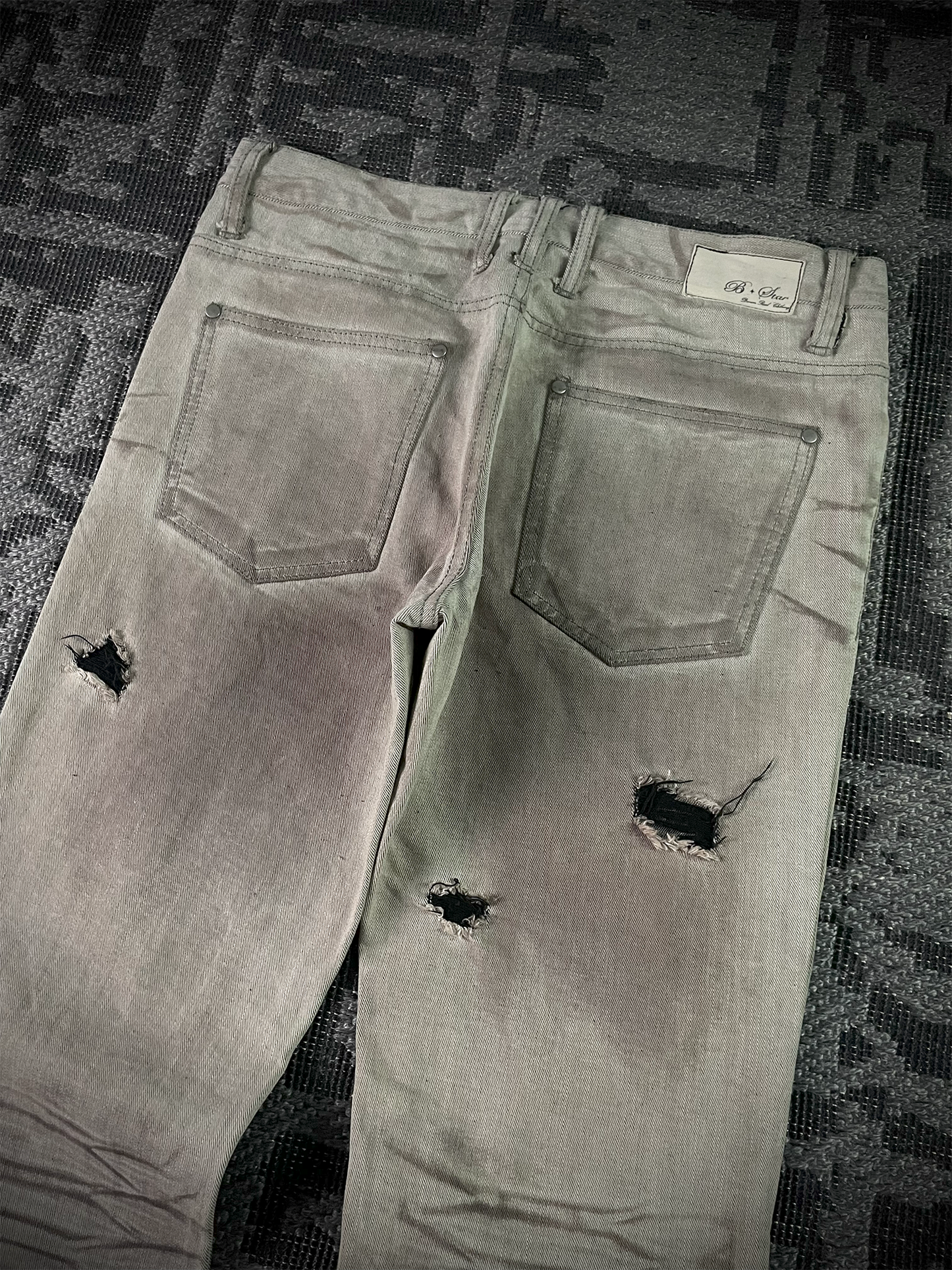 B Star Distressed Flared Pants