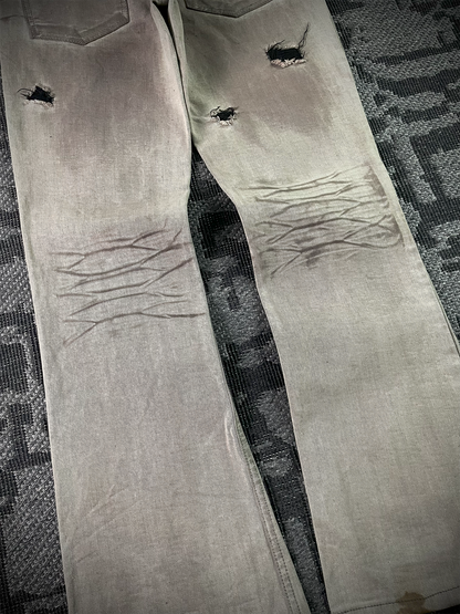 B Star Distressed Flared Pants