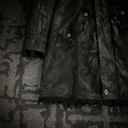 Midas Faux Fur Waxed Long Coat