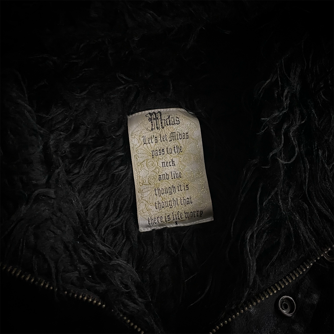 Midas Faux Fur Waxed Long Coat