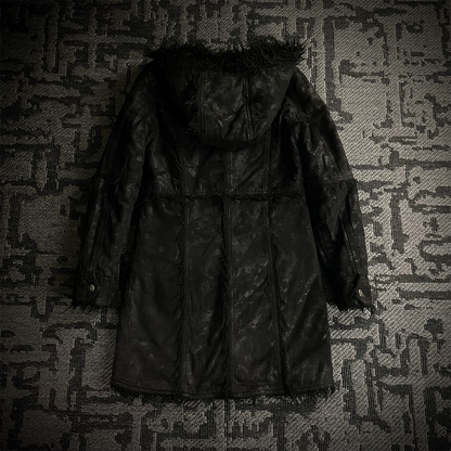 Midas Faux Fur Waxed Long Coat