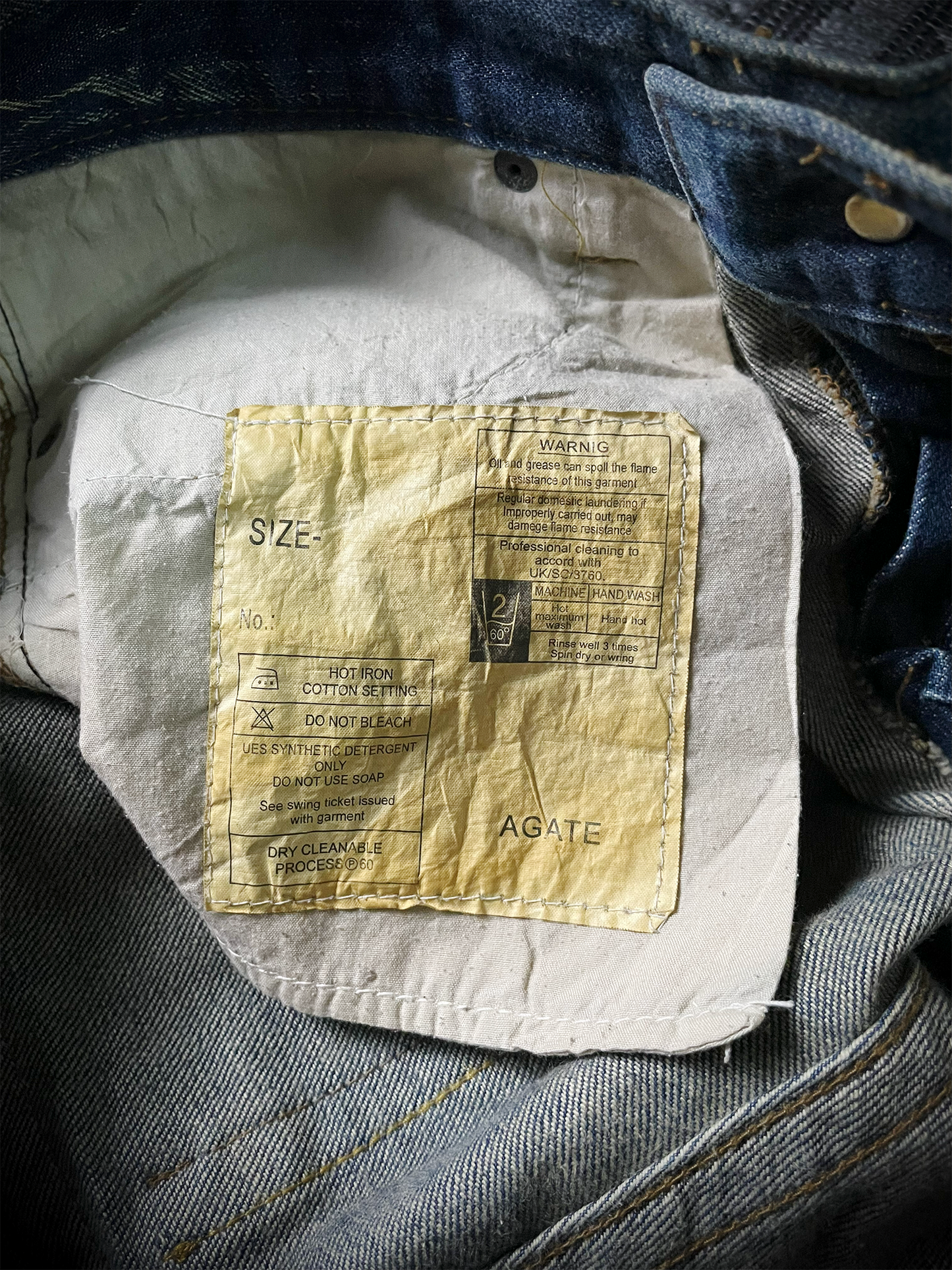 Agate label Mud Wash Python Flared Jeans