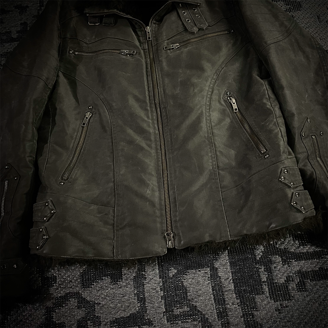 Schlussel Waxed Fur Jacket