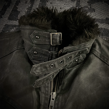 Schlussel Waxed Fur Jacket