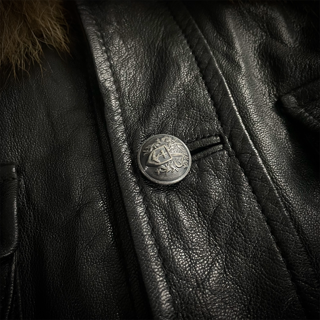 Different Rupert Multi Pocket Fur Goat Leather Jacket