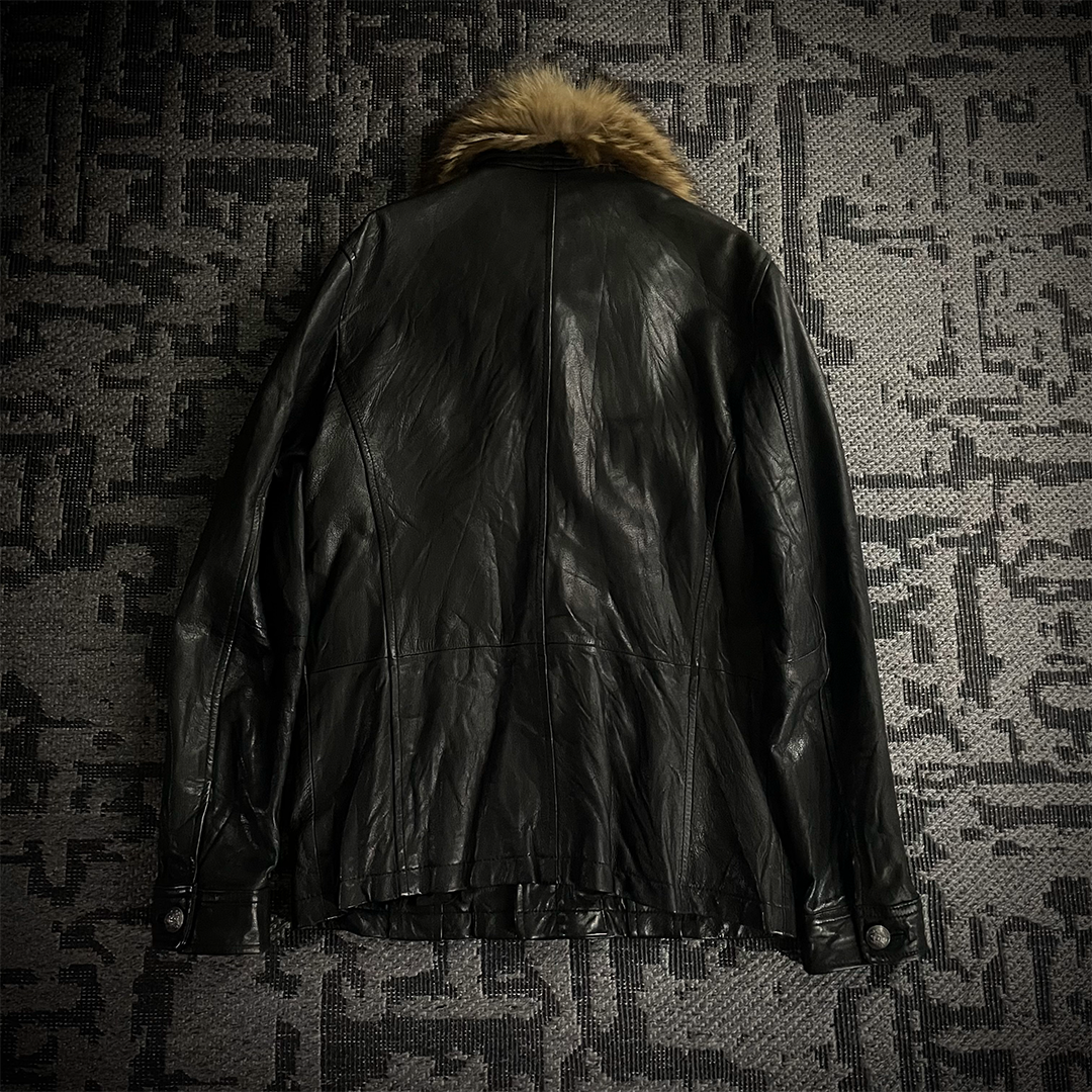 Different Rupert Multi Pocket Fur Goat Leather Jacket