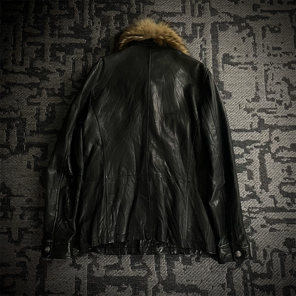 Different Rupert Multi Pocket Fur Goat Leather Jacket