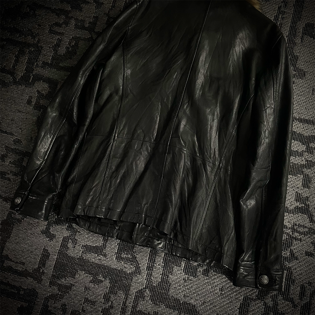 Different Rupert Multi Pocket Fur Goat Leather Jacket