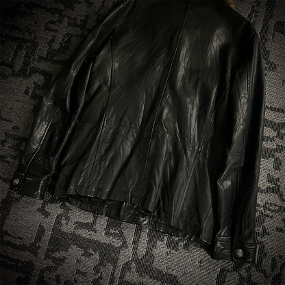 Different Rupert Multi Pocket Fur Goat Leather Jacket