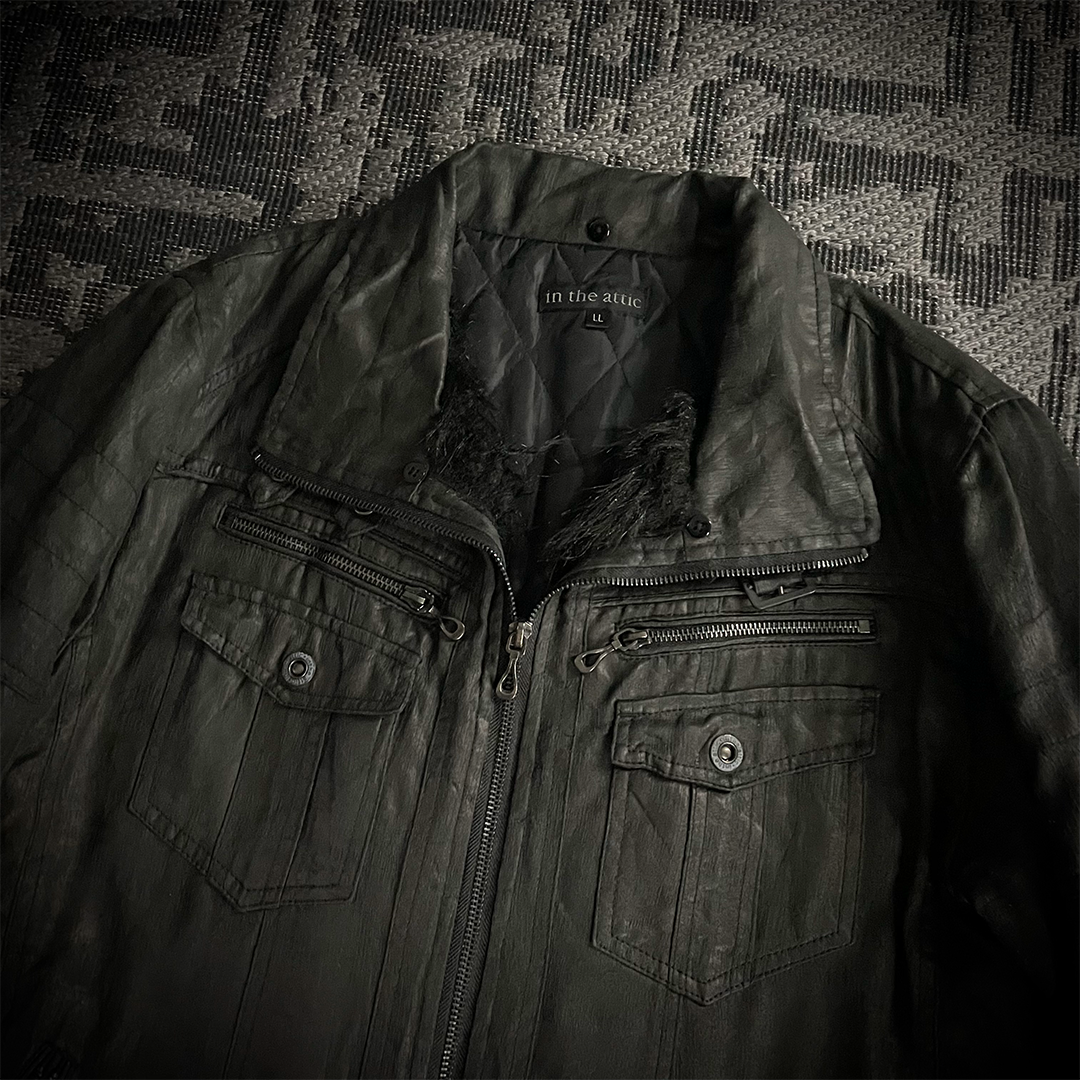 In The Attic Faux Fur Jacket Black