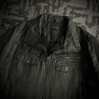 In The Attic Faux Fur Jacket Black