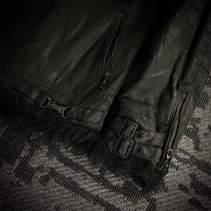 In The Attic Faux Fur Jacket Black