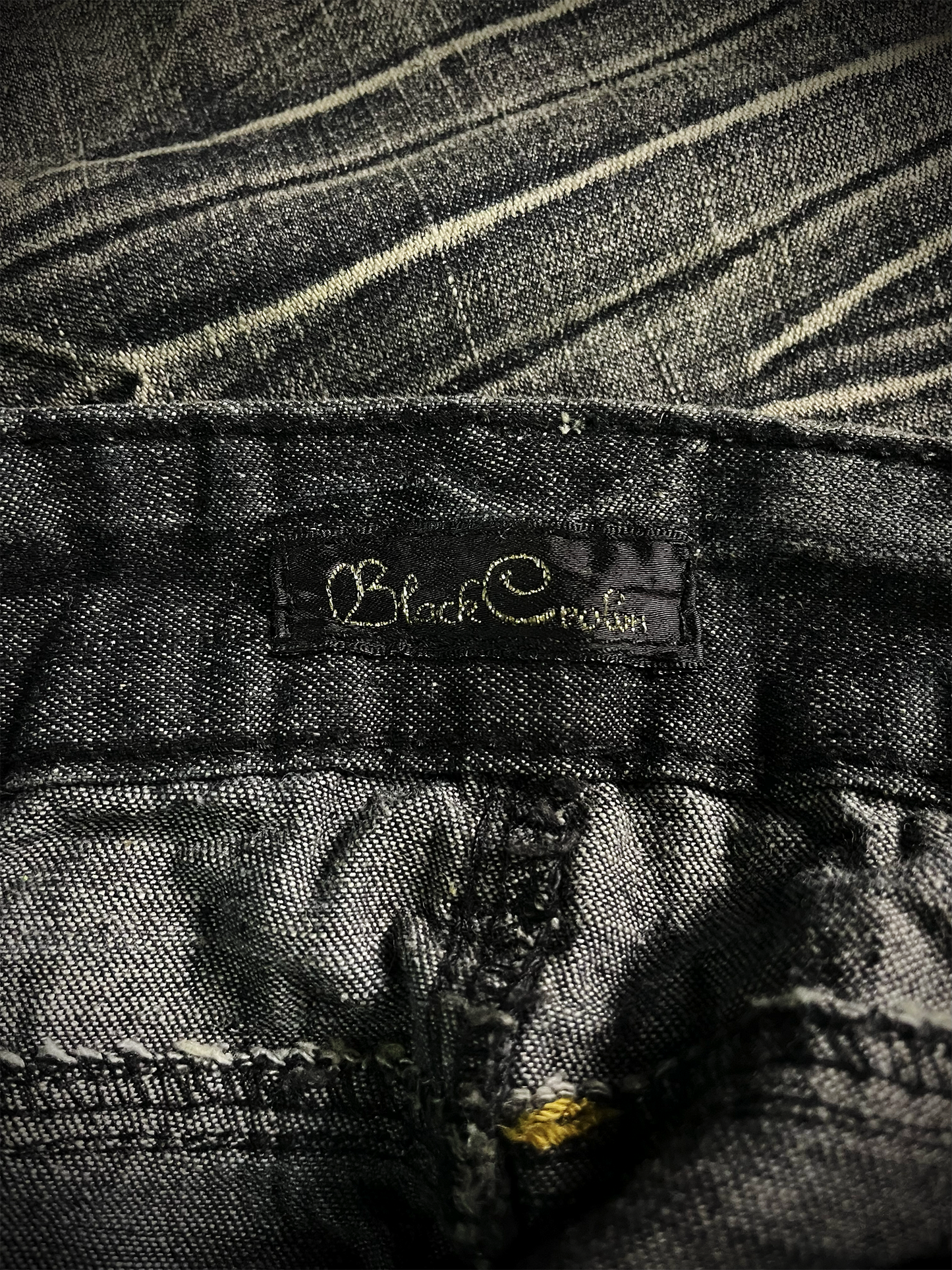 Black Crown Japanese Distressed Flared Jeans