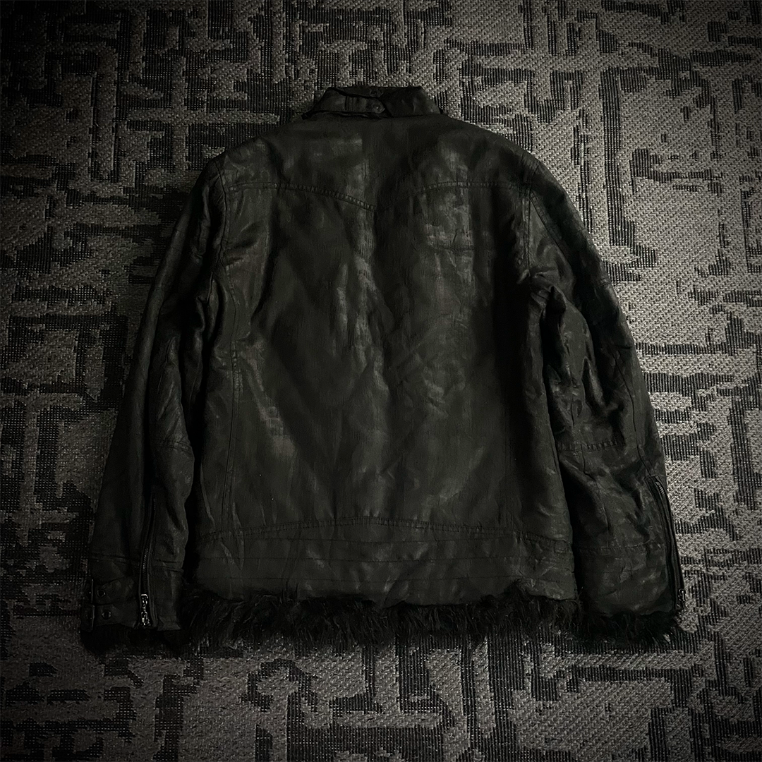 In The Attic Faux Fur Jacket Black