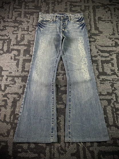Tornado Mart Tribal Flared Denim
