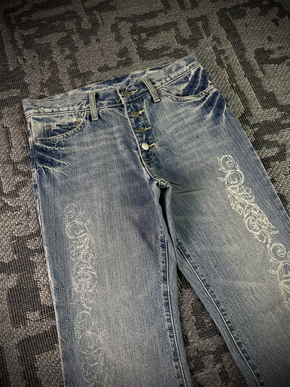 Tornado Mart Tribal Flared Denim