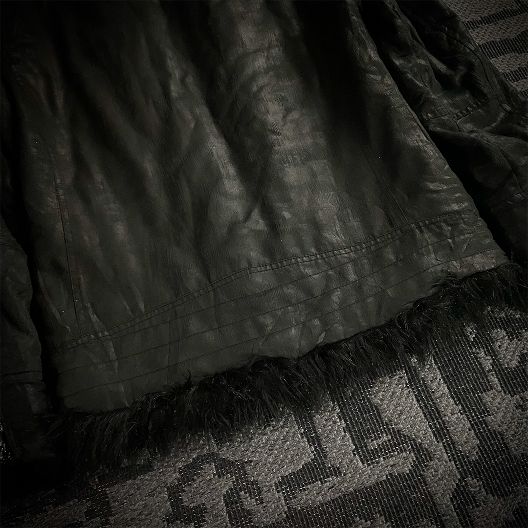 In The Attic Faux Fur Jacket Black