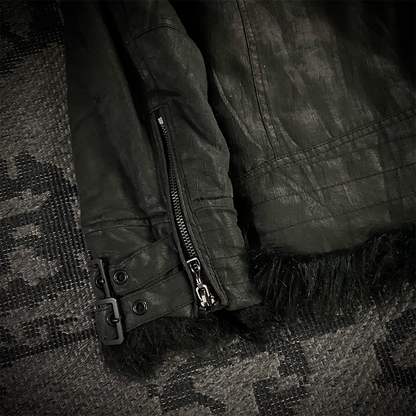 In The Attic Faux Fur Jacket Black