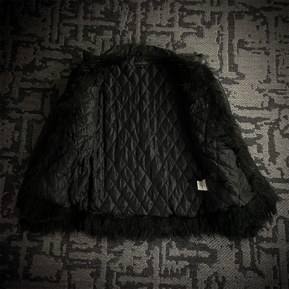 In The Attic Faux Fur Jacket Black