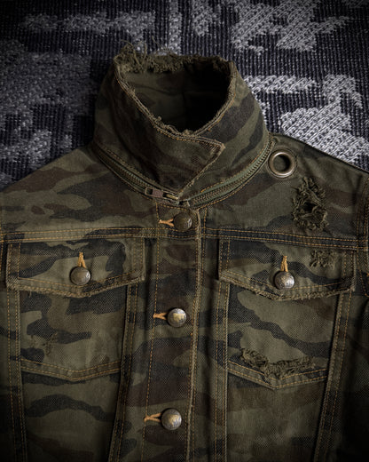 LGB Detachable Zip Collar Camo Jacket