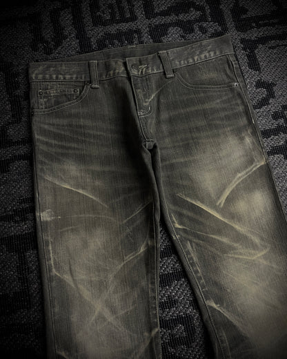 Tornado Mart Clawmask Gray Boot Cut Jeans