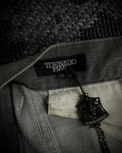 Tornado Mart Clawmask Gray Boot Cut Jeans