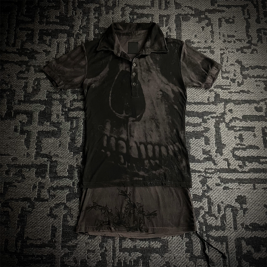 Rare Midas Skull Glitter Polo Shirt