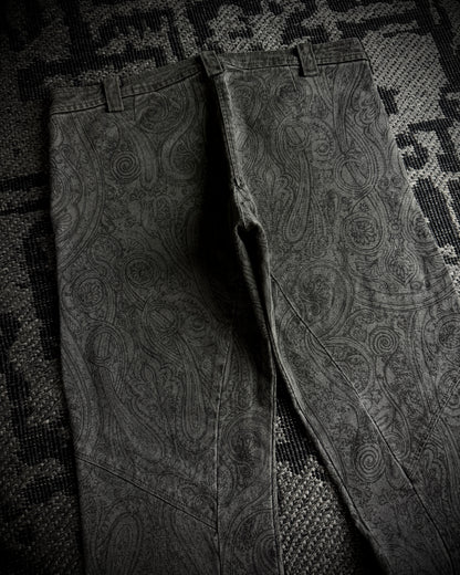 5351 Pour Les Hommes Ornamental Print Flared Pants