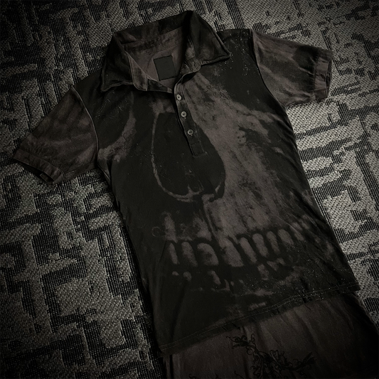 Rare Midas Skull Glitter Polo Shirt