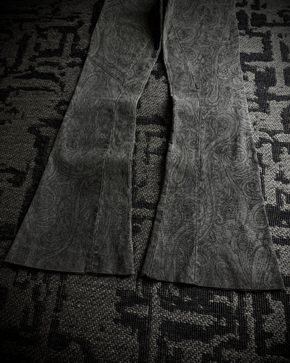 5351 Pour Les Hommes Ornamental Print Flared Pants