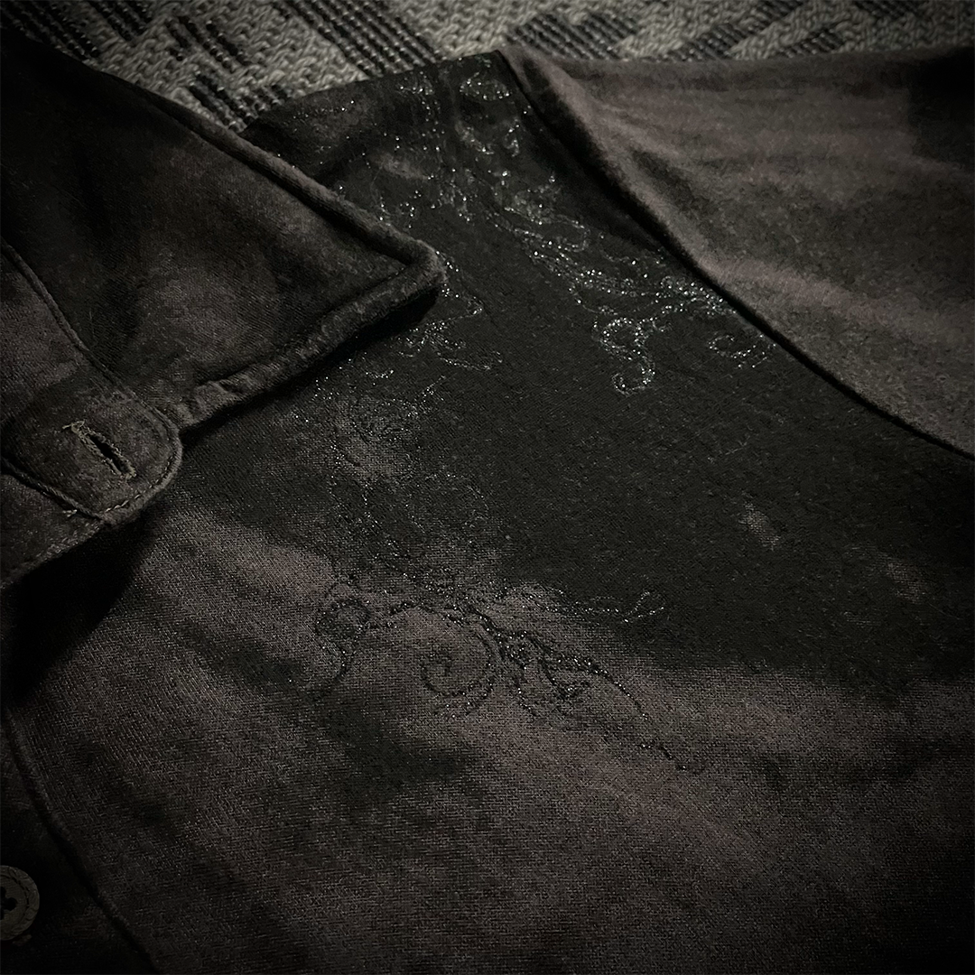 Rare Midas Skull Glitter Polo Shirt