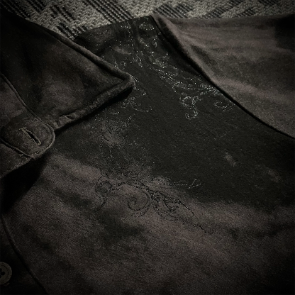 Rare Midas Skull Glitter Polo Shirt