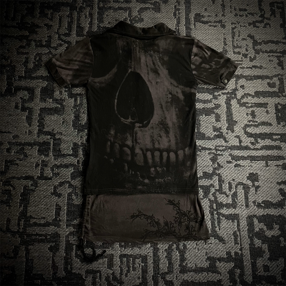 Rare Midas Skull Glitter Polo Shirt