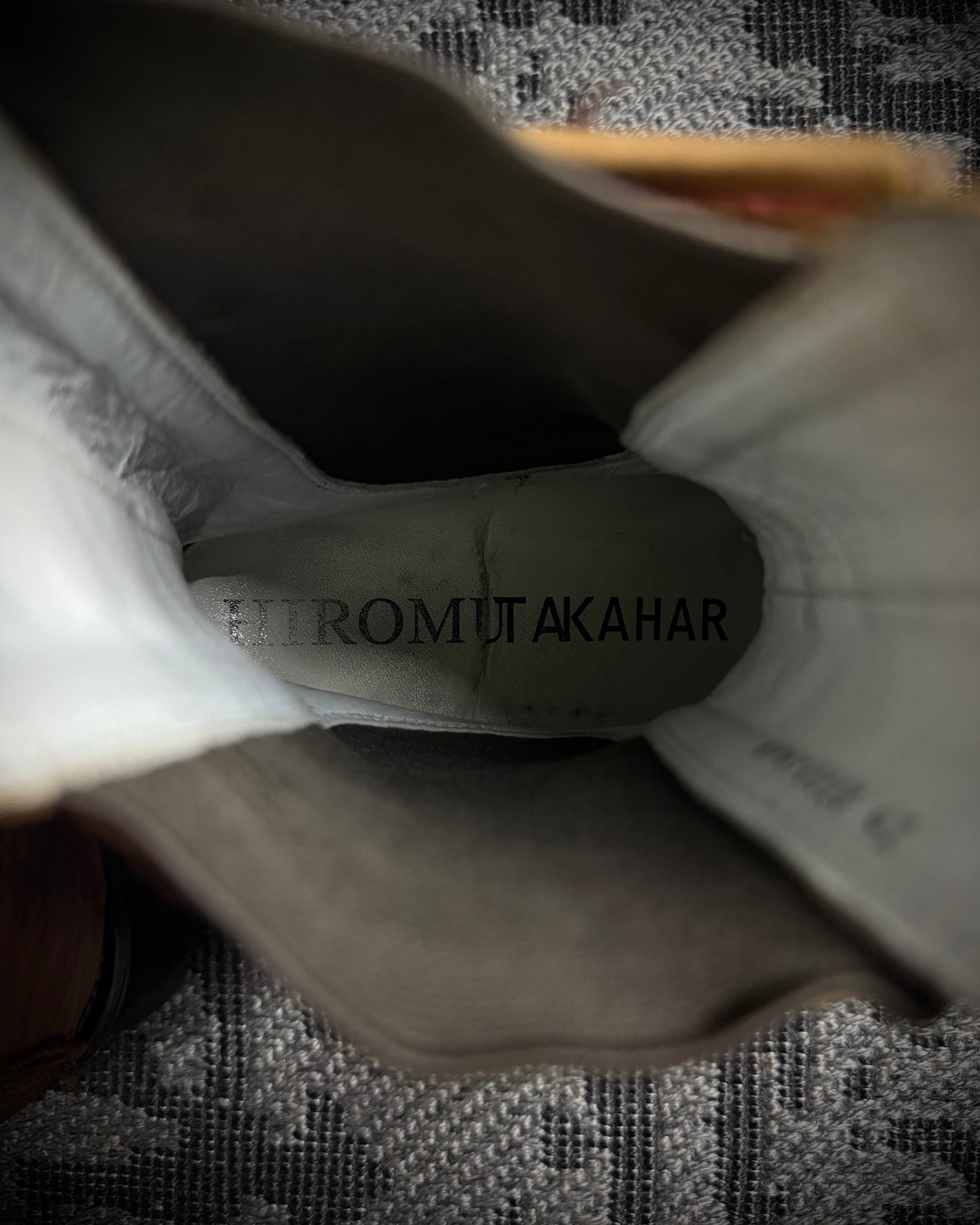 Hiromu Takahara Distressed Raw Edge Leather Boots