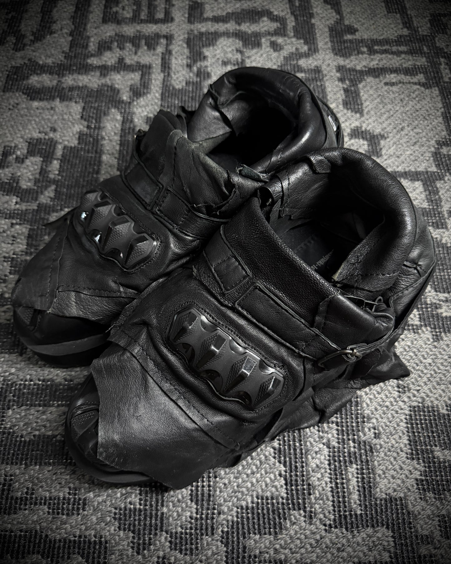 Yasuyuki Ishii Armored Leather Combat Boots