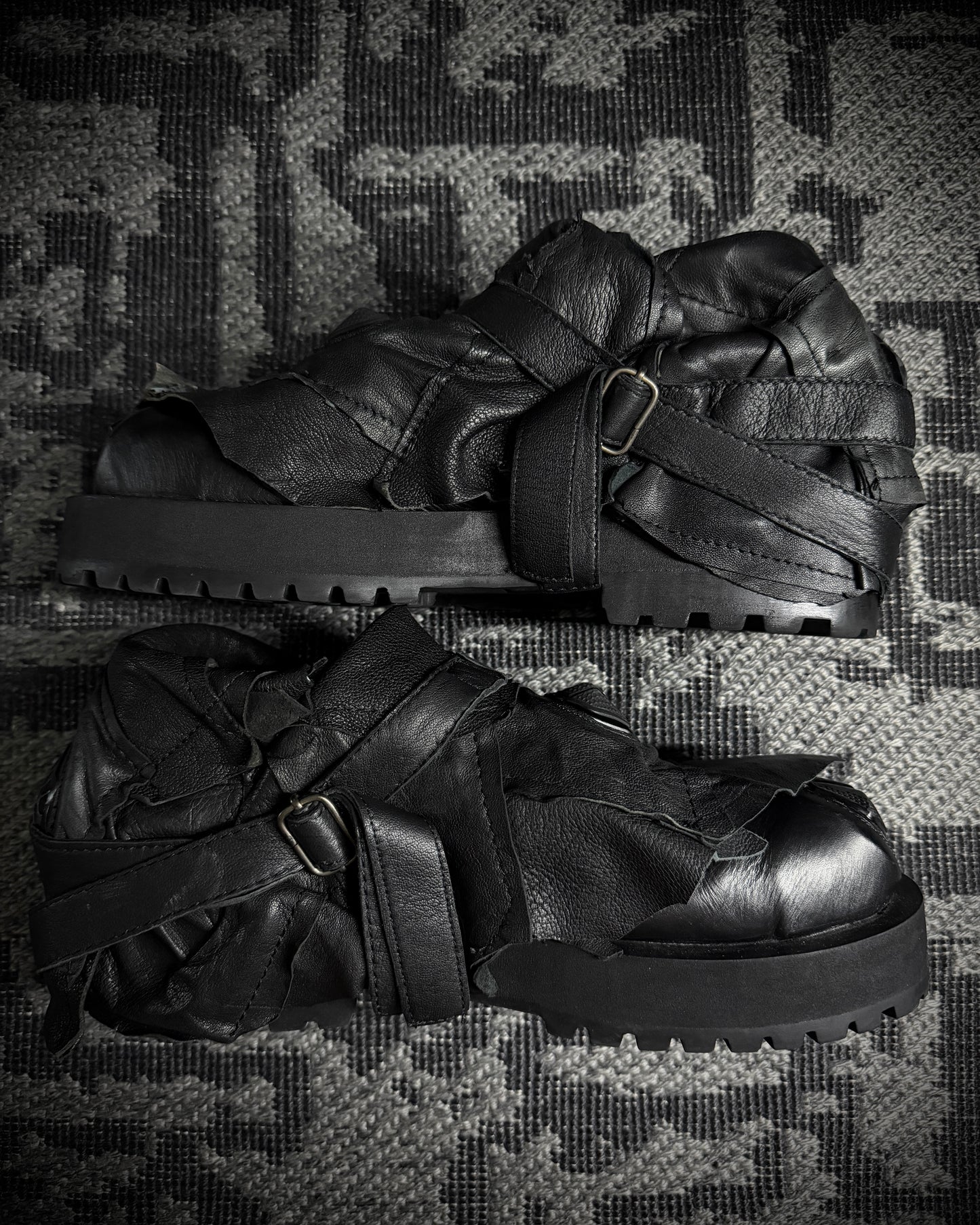 Yasuyuki Ishii Armored Leather Combat Boots