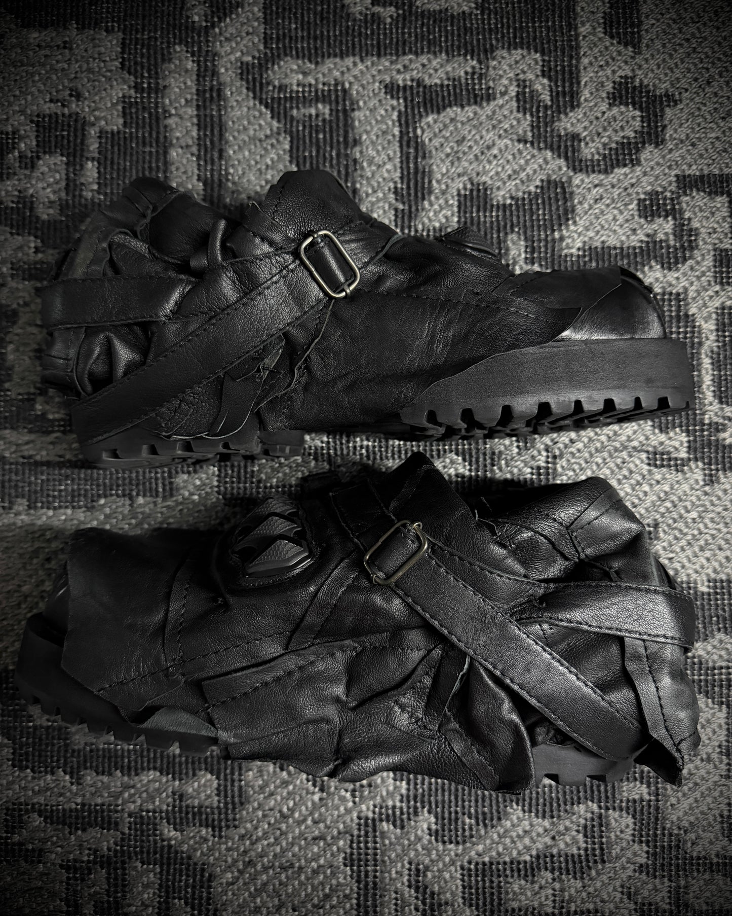 Yasuyuki Ishii Armored Leather Combat Boots