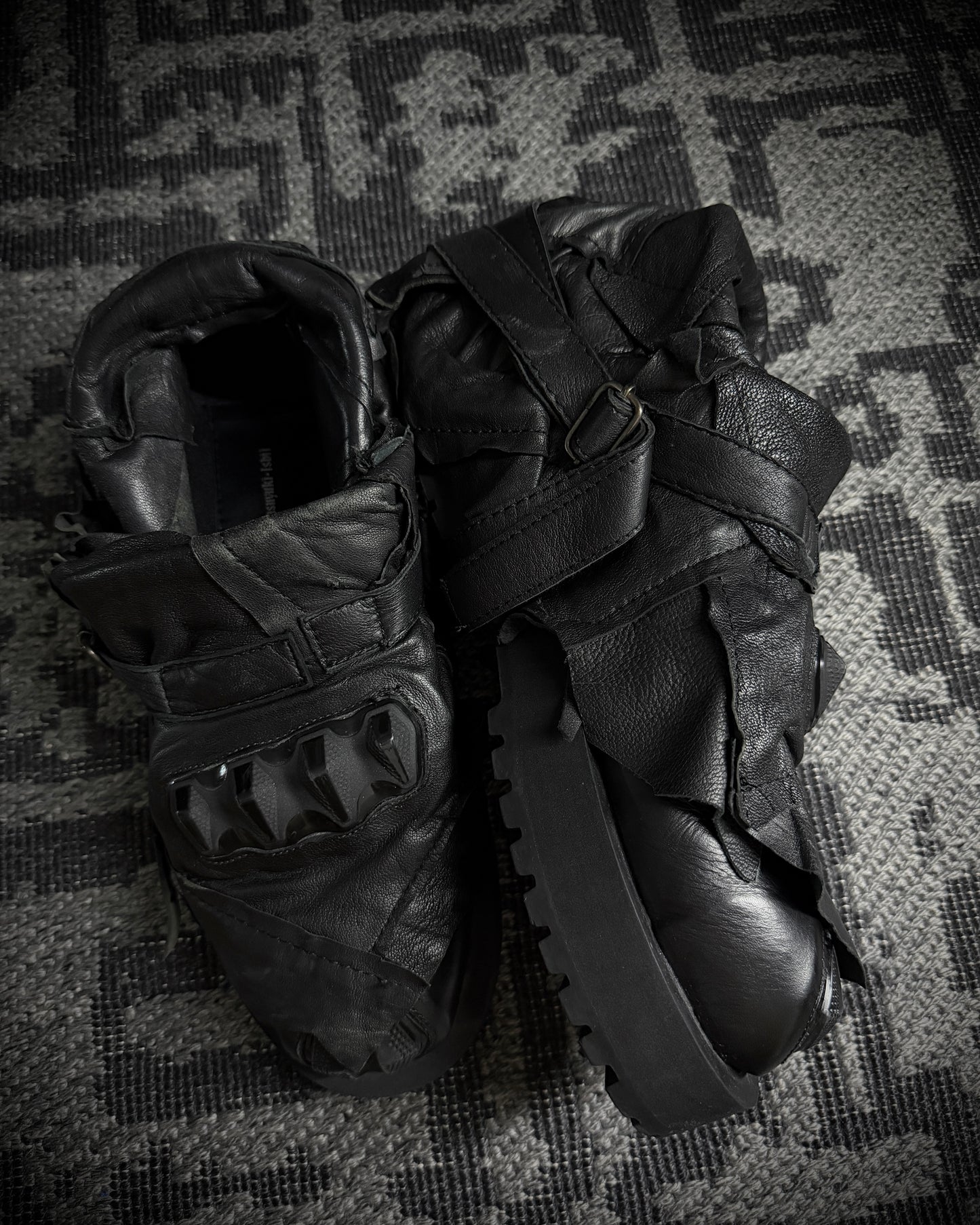 Yasuyuki Ishii Armored Leather Combat Boots