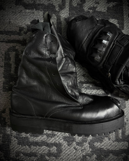 Yasuyuki Ishii Armored Leather Combat Boots