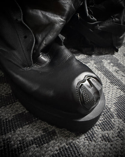 Yasuyuki Ishii Armored Leather Combat Boots