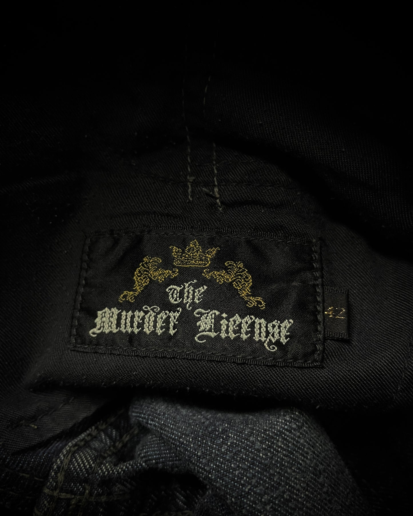 The Murder License Aged Whiskered Flared Denim