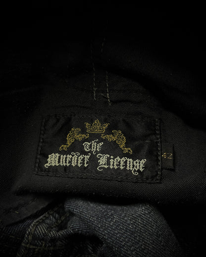 The Murder License Aged Whiskered Flared Denim