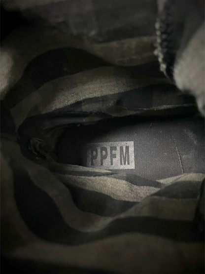 PPFM Denim Distressed High Top Sneaker