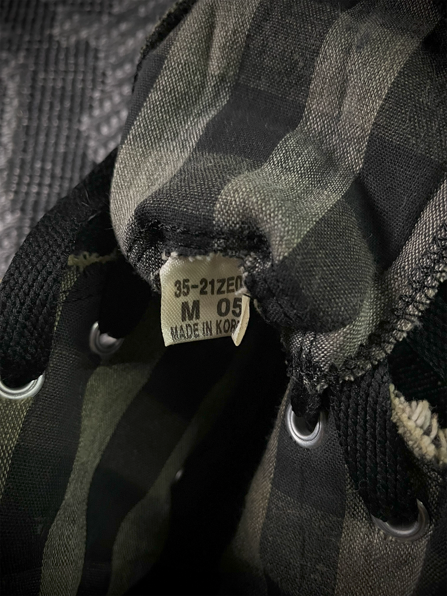 PPFM Denim Distressed High Top Sneaker