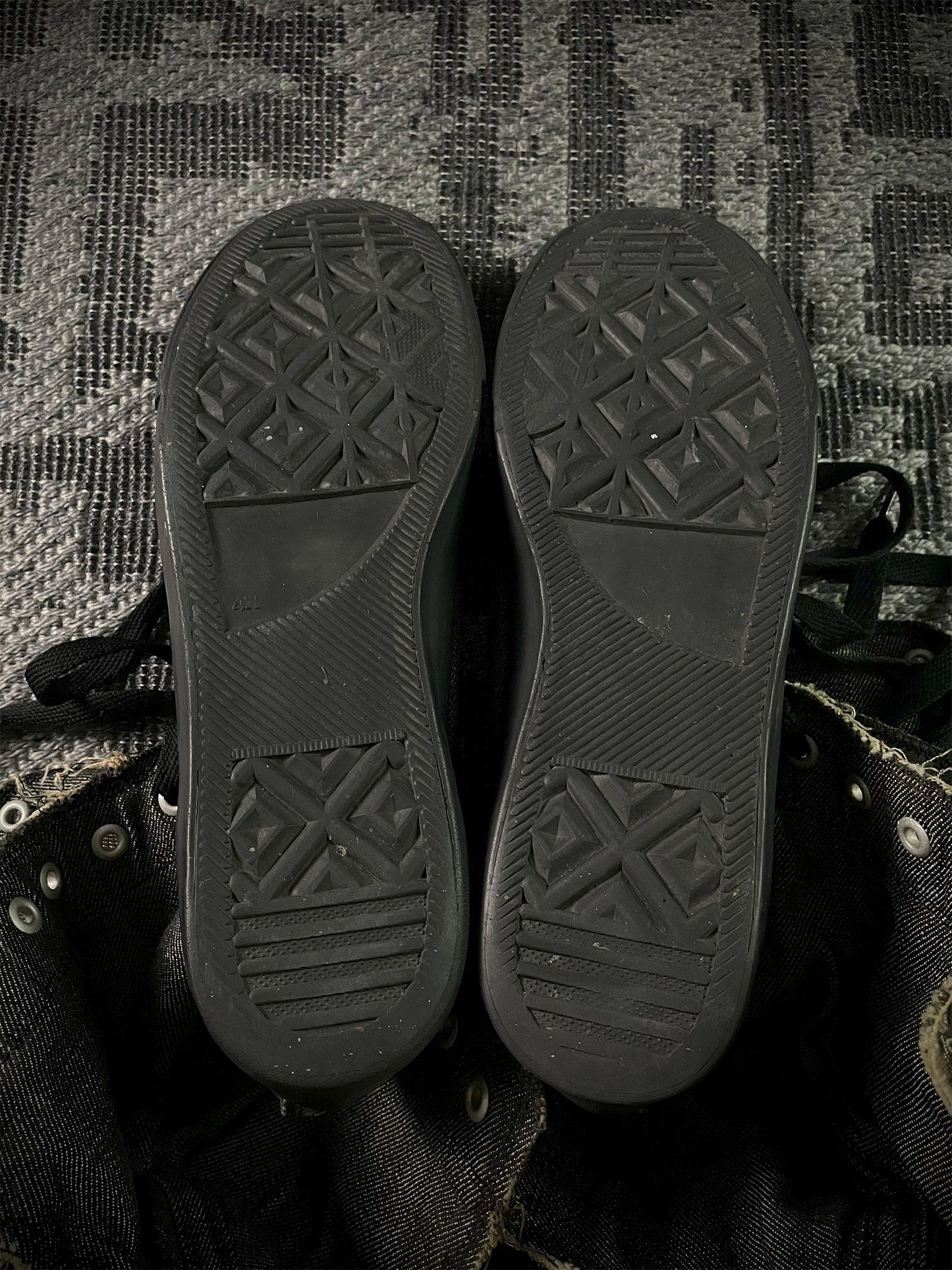 PPFM Denim Distressed High Top Sneaker